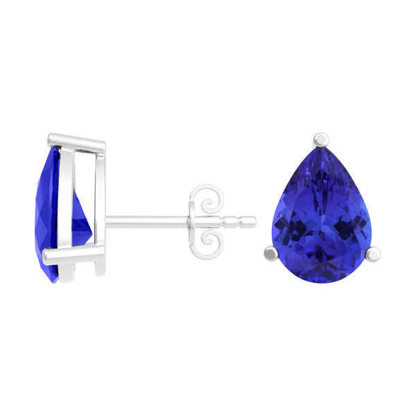 Pear Tanzanite Studs