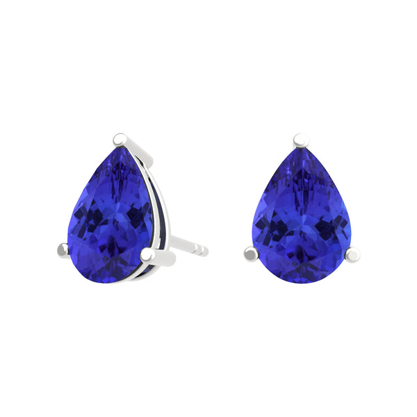 Pear Tanzanite Studs