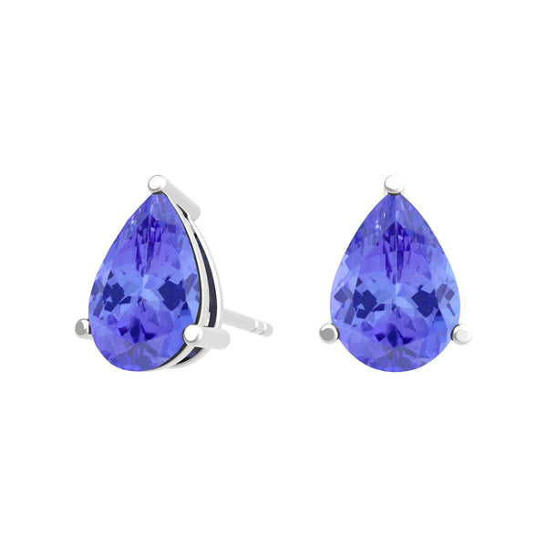 Pear Tanzanite Studs