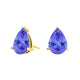 Pear Tanzanite Studs