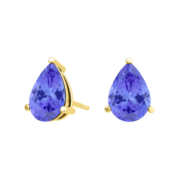 Pear Tanzanite Studs