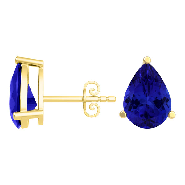 Pear Tanzanite Studs