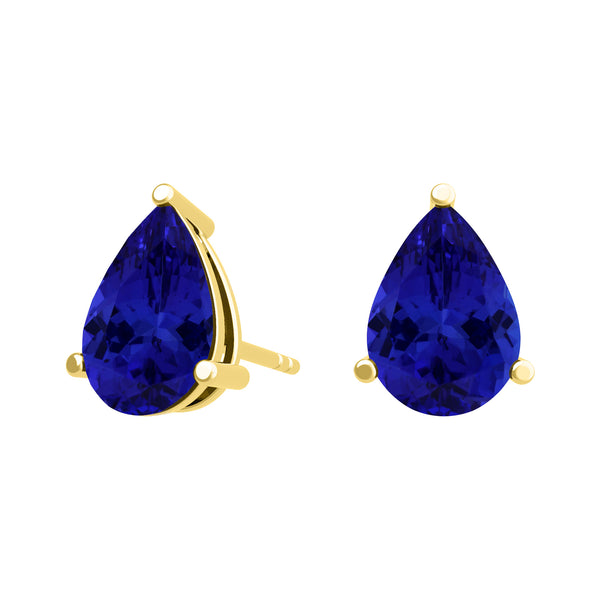 Pear Tanzanite Studs