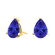 Pear Tanzanite Studs