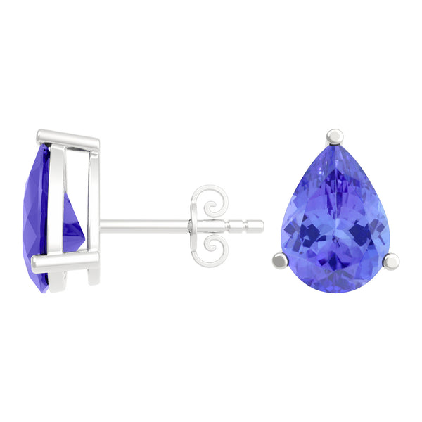 Pear Tanzanite Studs