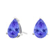 Pear Tanzanite Studs