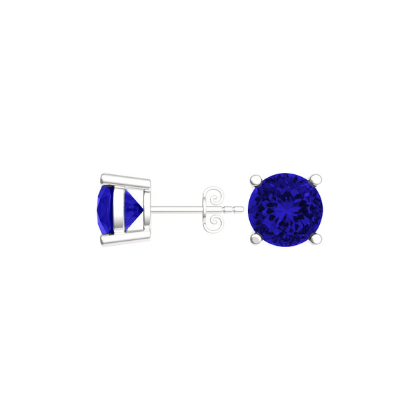 Round Tanzanite Studs