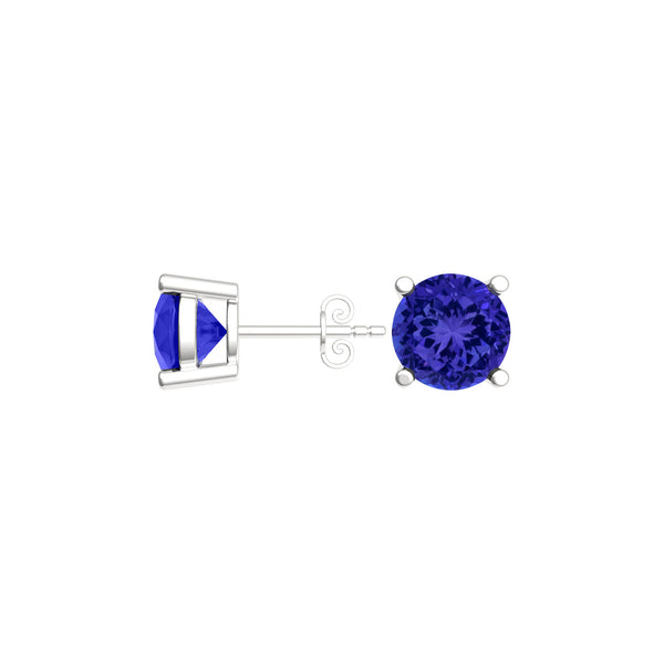 Round Tanzanite Studs