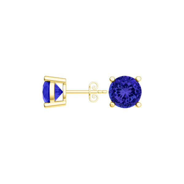 Round Tanzanite Studs