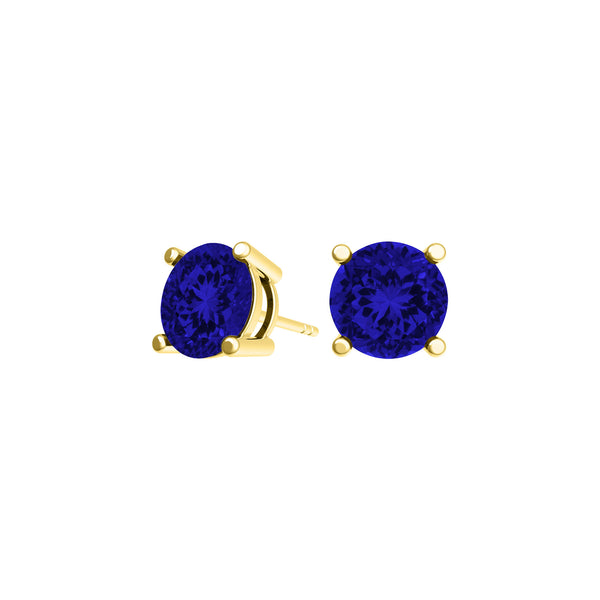 Round Tanzanite Studs