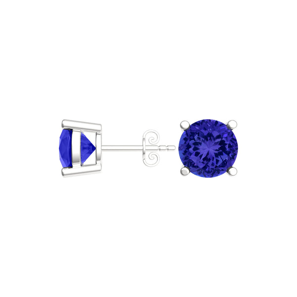 Round Tanzanite Studs