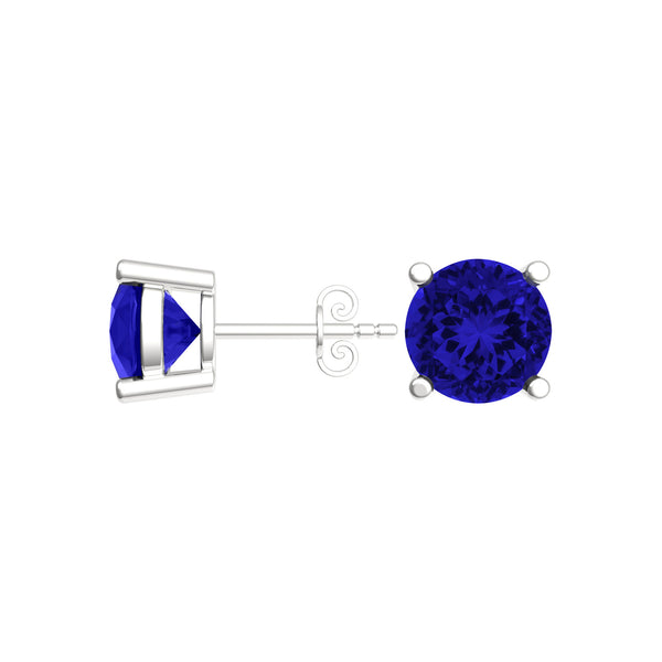 Round Tanzanite Studs