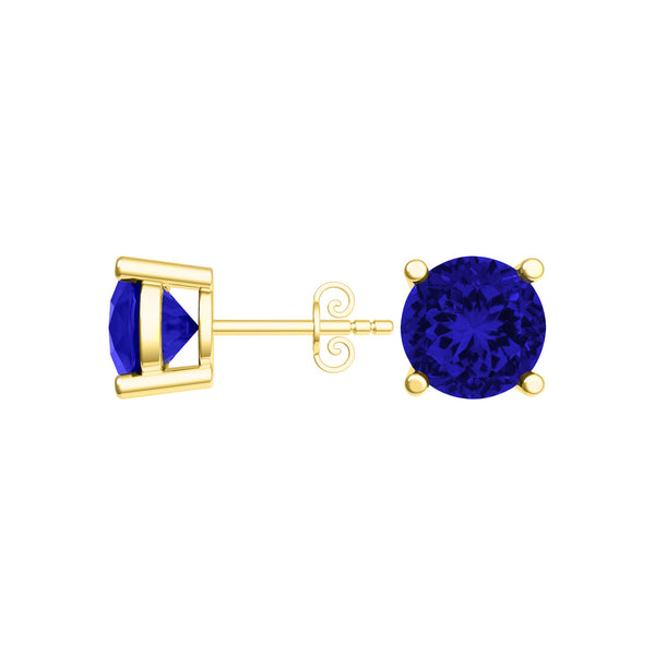 Round Tanzanite Studs