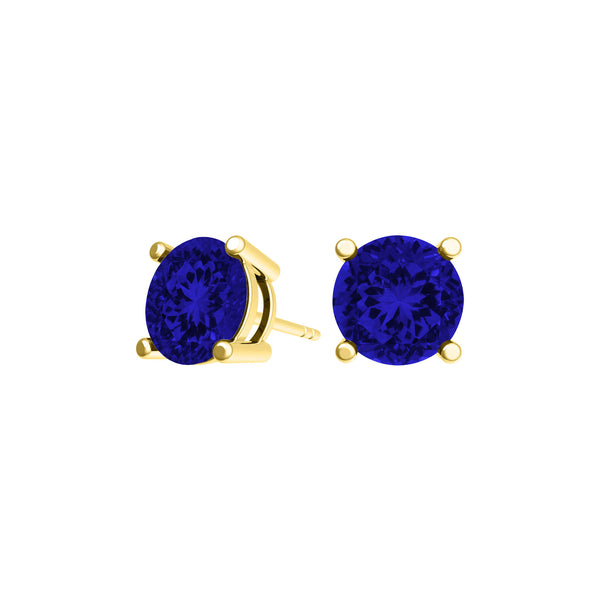 Round Tanzanite Studs