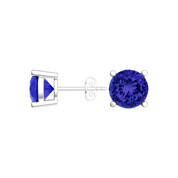 Round Tanzanite Studs