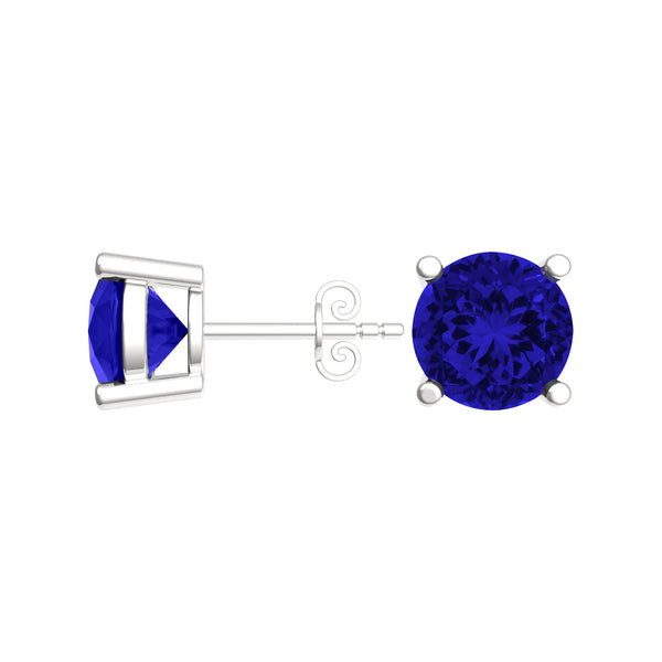 Round Tanzanite Studs