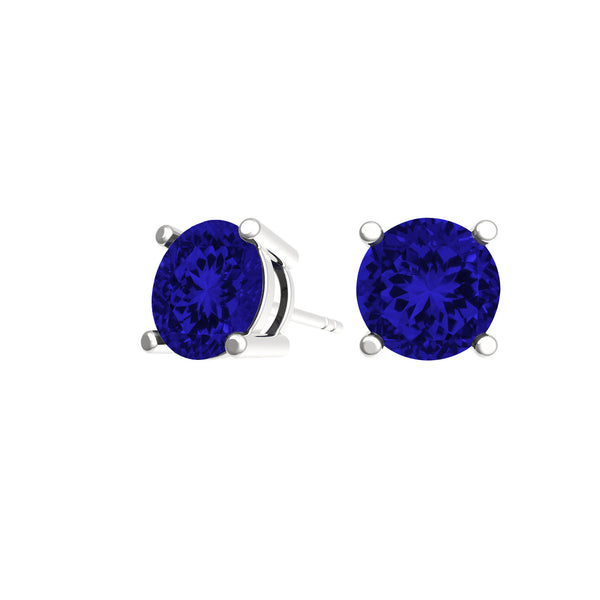 Round Tanzanite Studs