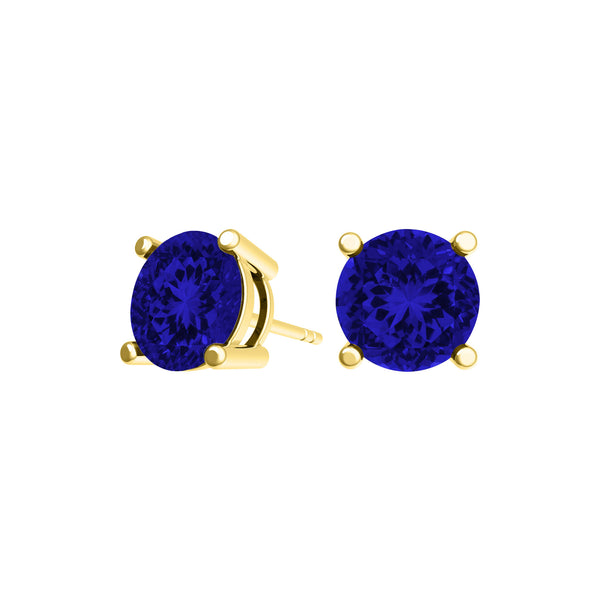 Round Tanzanite Studs