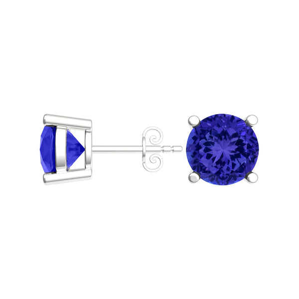 Round Tanzanite Studs