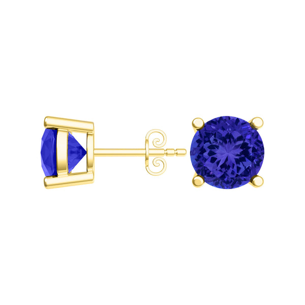 Round Tanzanite Studs