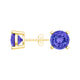 Round Tanzanite Studs