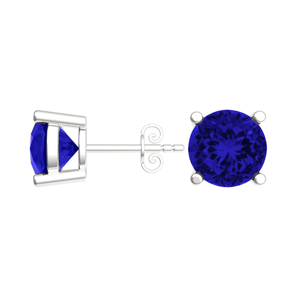 Round Tanzanite Studs