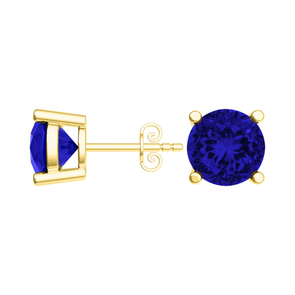 Round Tanzanite Studs