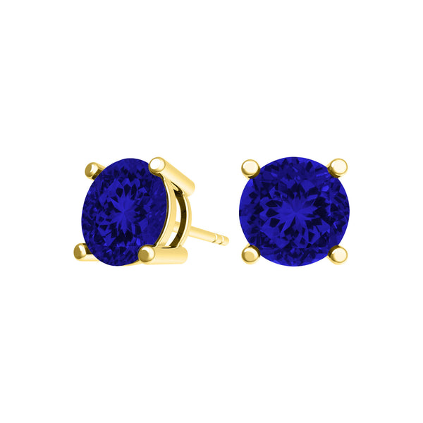 Round Tanzanite Studs