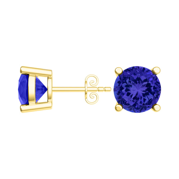 Round Tanzanite Studs