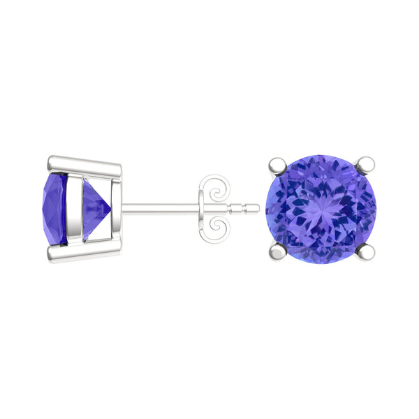 Round Tanzanite Studs