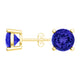 Round Tanzanite Studs