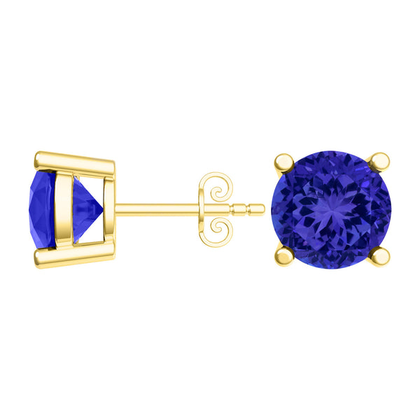 Round Tanzanite Studs