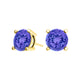 Round Tanzanite Studs