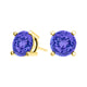 Round Tanzanite Studs