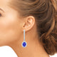 TMR121111 - Abigail - Oval Tanzanite and Diamond Earring Halo