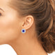 TMR121118 - Camila - Round Tanzanite and Diamond Earring Double Halo