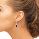 TMR121123 - Luna - Emerald Cut Tanzanite and Diamond Earring Halo