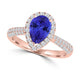 TMR121231 - Brynleigh - Pear Tanzanite and Diamond Ring Halo