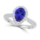 TMR121231 - Brynleigh - Pear Tanzanite and Diamond Ring Halo