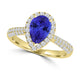 TMR121231 - Brynleigh - Pear Tanzanite and Diamond Ring Halo