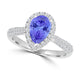 TMR121231 - Brynleigh - Pear Tanzanite and Diamond Ring Halo