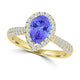 TMR121231 - Brynleigh - Pear Tanzanite and Diamond Ring Halo