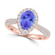 TMR121231 - Brynleigh - Pear Tanzanite and Diamond Ring Halo