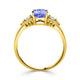 1.45ct Oval Tanzanite Ring with 0.19 cttw Diamond