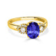 1.45ct Oval Tanzanite Ring with 0.19 cttw Diamond