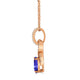 1.2ct Oval Tanzanite Pendant with 0.11 cttw Diamond