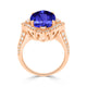 6.25ct Oval Tanzanite Ring with 0.65 cttw Diamond