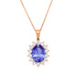 6.25ct Oval Tanzanite Pendant with 1.86 cttw Diamond