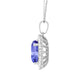 6.25ct Oval Tanzanite Pendant with 1.86 cttw Diamond