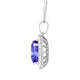 6.25ct Oval Tanzanite Pendant with 1.86 cttw Diamond